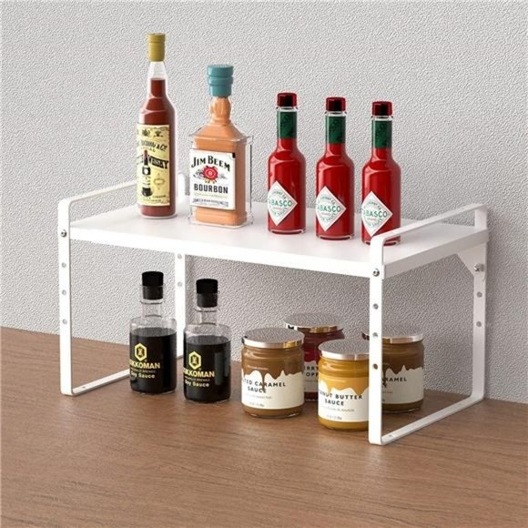 Expandable Cabinet Shelf to Stackable Stand Spice